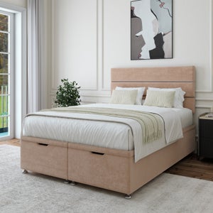 Plush Chenille End Of Bed Ottoman Base