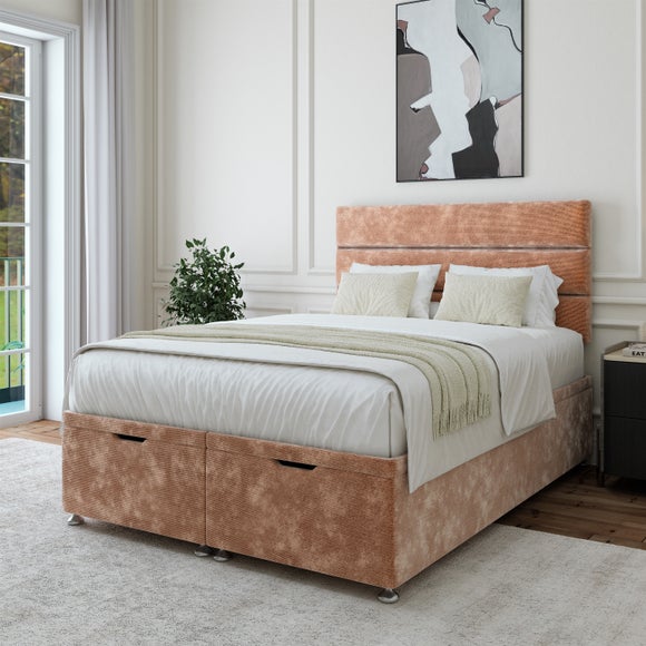 Luxury Chenille End Of Bed Ottoman Base