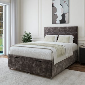 Luxury Chenille End Of Bed Ottoman Base
