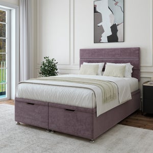 Plush Chenille End Of Bed Ottoman Base