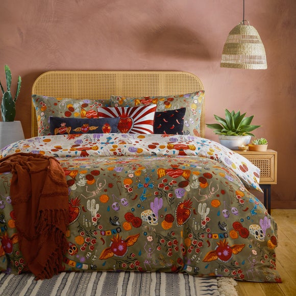 Riviera La Vida 144 Thread Count Reversible Duvet Cover Pillowcase Set