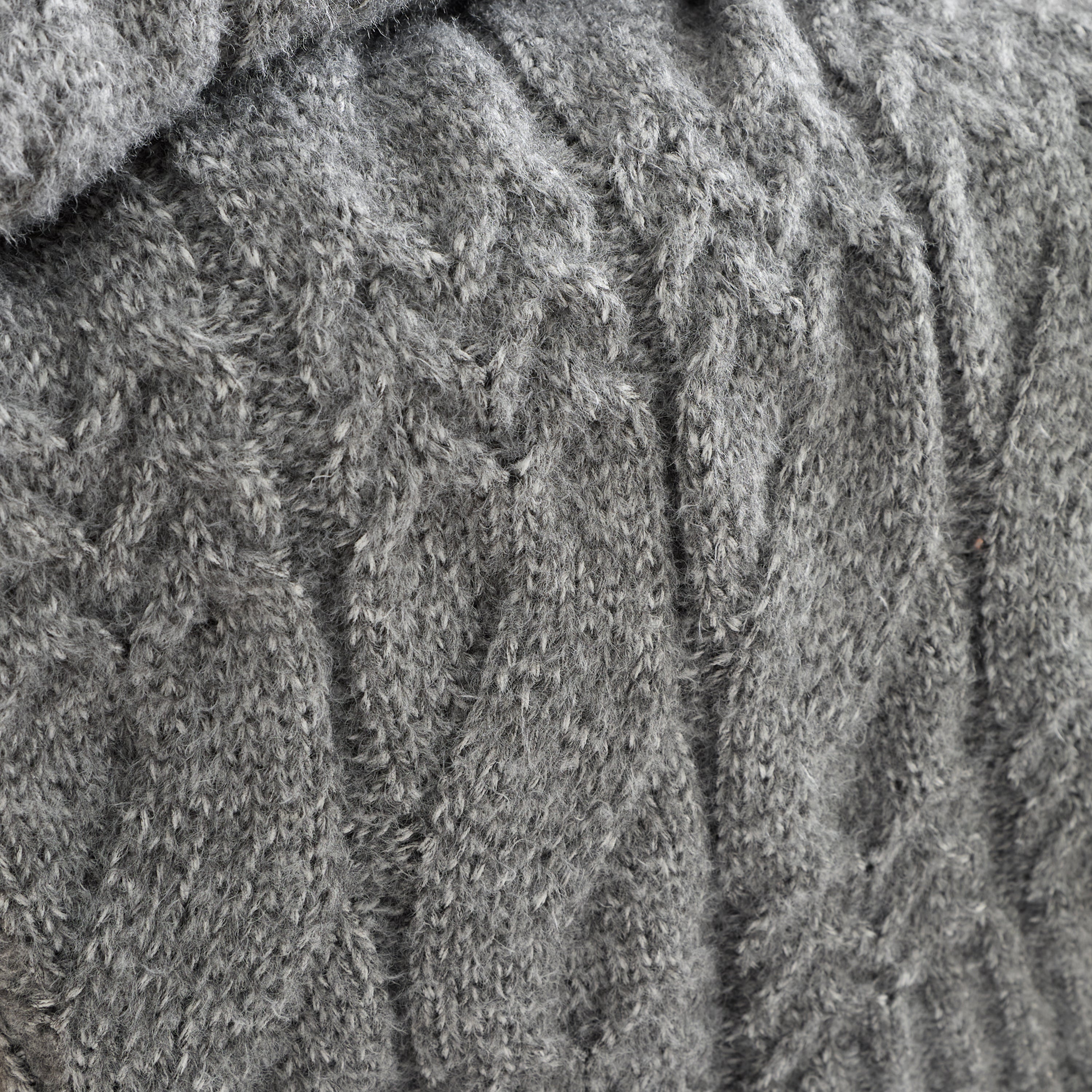 Bianca Cosy Soft Cable Knit Throw 130cm x 170cm Grey