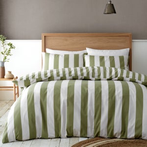 Catherine Lansfield Cove Stripe Duvet Cover And Pillowcase Set