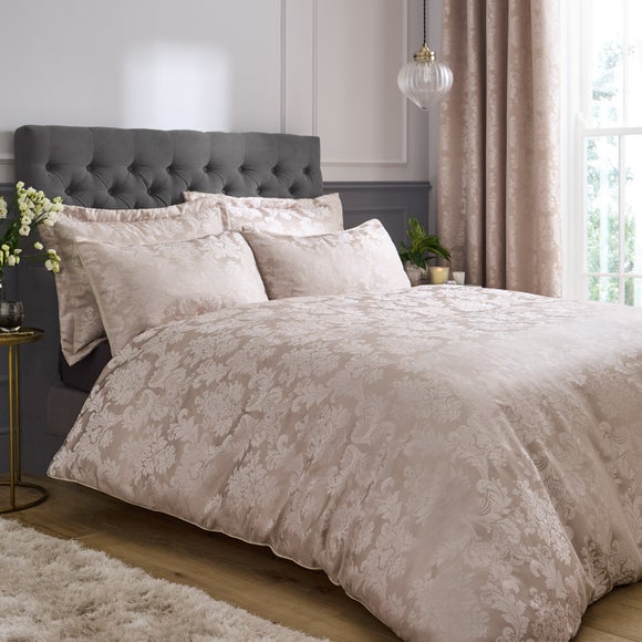 Catherine Lansfield Damask Jacquard Duvet Cover And Pillowcase Set | Dunelm