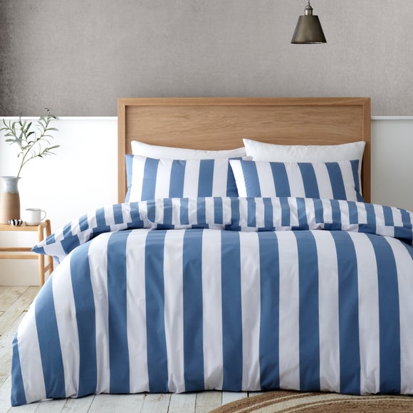 Catherine Lansfield Cove Stripe Duvet Cover And Pillowcase Set