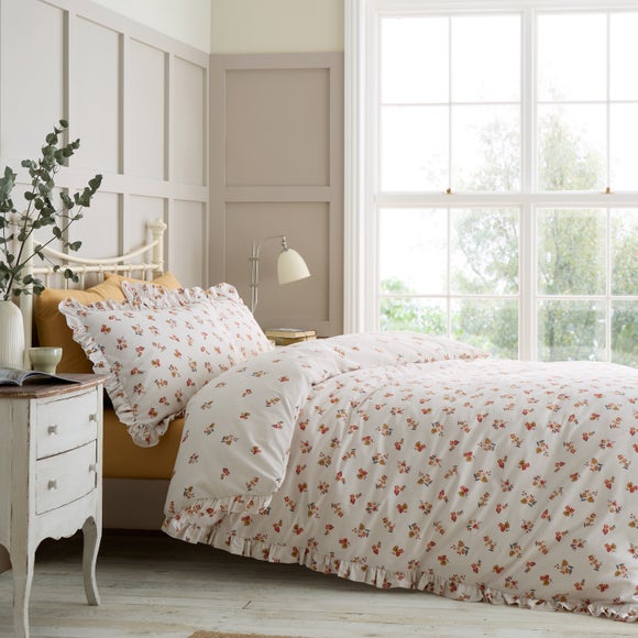 Catherine Lansfield Frill Ditsy Floral Duvet Cover And Pillowcase Set