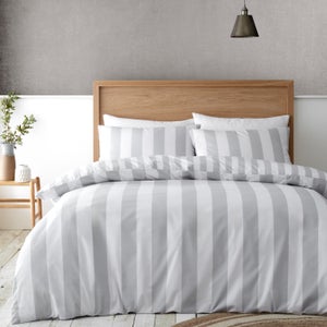 Catherine Lansfield Cove Stripe Duvet Cover And Pillowcase Set