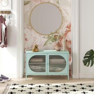Luna Fluted Low Sideboard- Glass