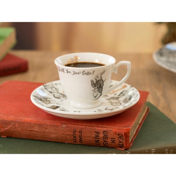 Photos - Mug / Cup Alice in Wonderland Espresso Cup and Saucer