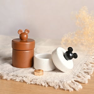 Set Of 2 Disney Mickey Mouse Trinket Pots