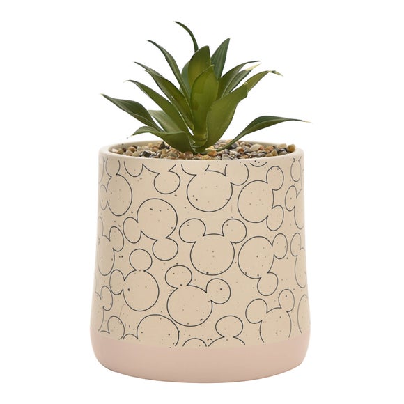 Artificial Succulent In Disney Mickey Mouse Plant Pot