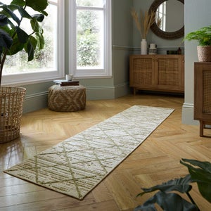 Edited Life Diamond Tuft Textured Washable Runner