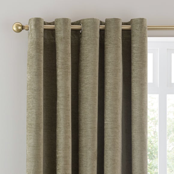 Photo of Genoa Chenille Blackout Eyelet Curtains