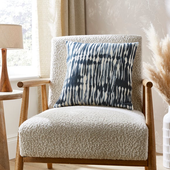 Click to view product details and reviews for Indian Block Print Navy Square Cushion.
