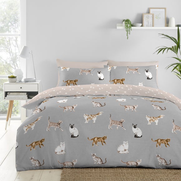 Cats Polycotton Duvet Cover Pillowcase Set