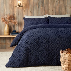 Fusion Geo Fleece Duvet Cover & Pillowcase Set