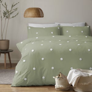 Appletree Dot 100 Cotton Duvet Cover And Pillowcase Set