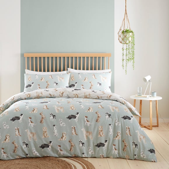 Cute Dogs Polycotton Duvet Cover Pillowcase Set