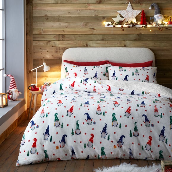 Photo 1 of Festive Gnomes Duvet Cover & Pillowcase Set Photo 1 of Festive Gnomes Duvet Cover & Pillowcase Set