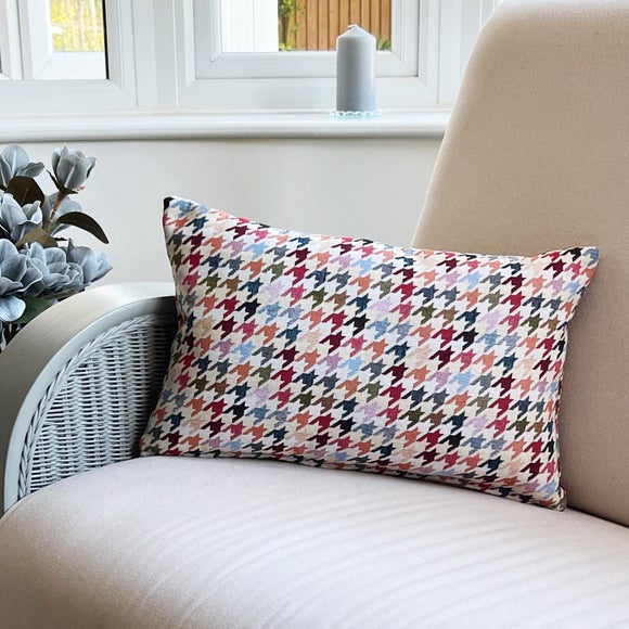 Click to view product details and reviews for Daro Tapestry Pastel Houndstooth Rectangular Cushion.