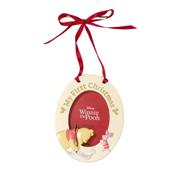 Click to view product details and reviews for Disney Winnie The Pooh Babys First Christmas Hanging Frame.