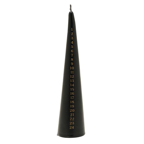 View Black & Gold Tapered Advent Candle View Black & Gold Tapered Advent Candle