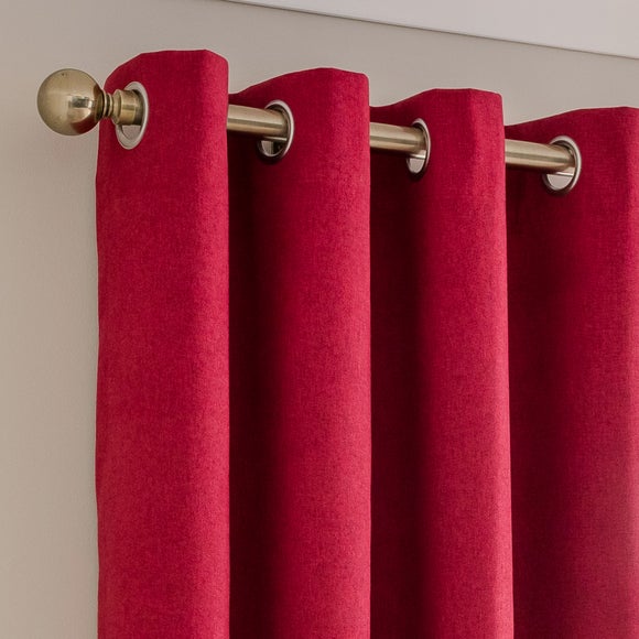 Luna Brushed Eyelet Curtains -blackout Thermal Available-