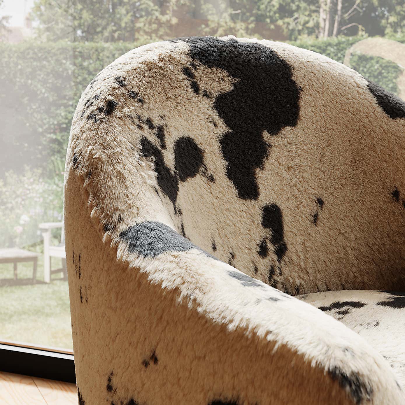 Kaspar Faux Cow Fur Tub Chair Dunelm Kaspar Faux Cow Fur Tub Chair Dunelm