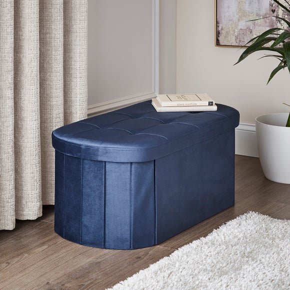Velvet Lozenge Ottoman