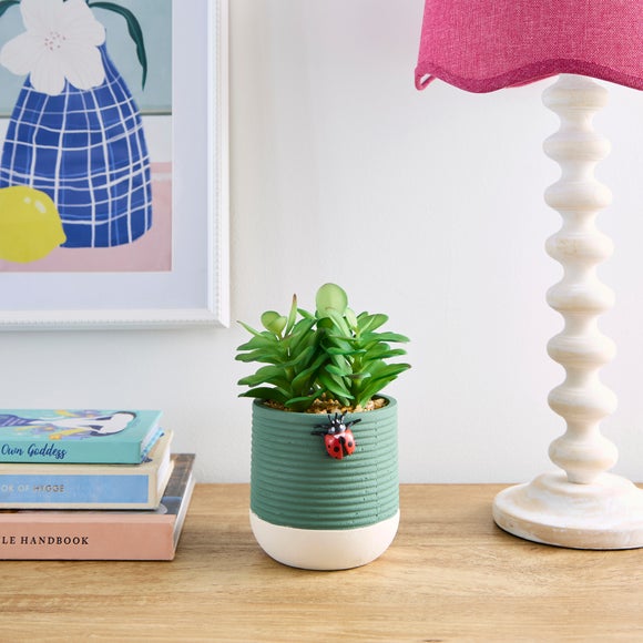 Artificial Succulent In Ladybird Plant Pot
