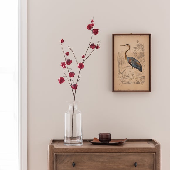 Artificial Burgundy Lantern Spray