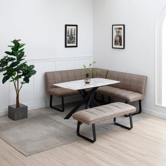 Indus Valley Aura Corner Dining Table And Bench Set