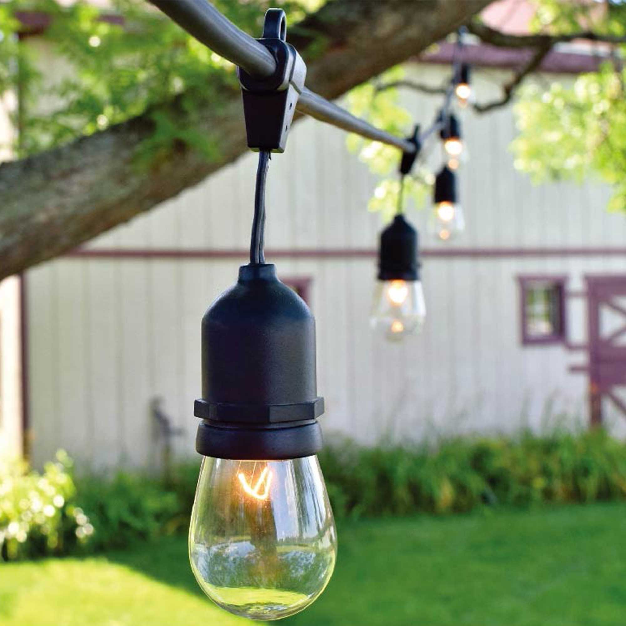 V-TAC 15 LED Festoon String Lights & Filament Bulbs Indoor Outdoor Bundle