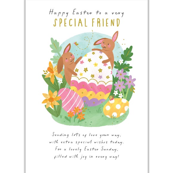 Special Friend Bunnies With Easter Egg