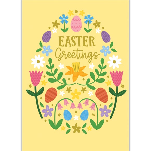Easter Floral Egg Card