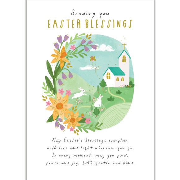 Easter Blessings Spring Church Card