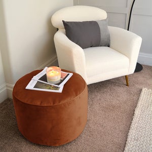 Rucomfy Velvet Bean Bag Pouffe