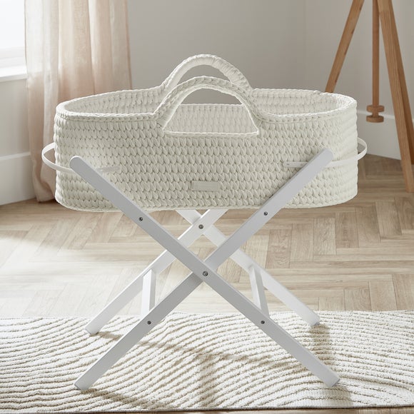 Photos - Cot Ickle Bubba Nova Moses Basket & White Stand 