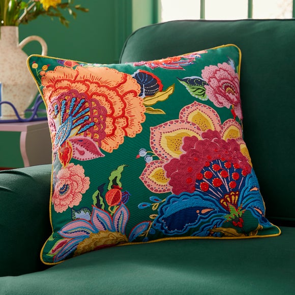 Click to view product details and reviews for Sophie Robinson Enchanted Floral Cotton Square Cushion.