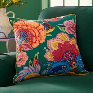 Sophie Robinson Enchanted Floral Cotton Square Cushion