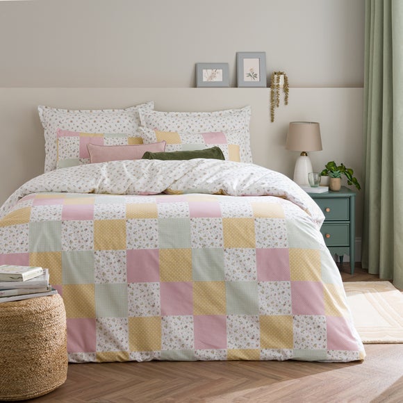 Ditsy Patchwork Duvet Cover And Pillowcase Set