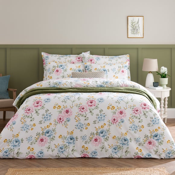 Cottage Floral Duvet Cover And Pillowcase Set