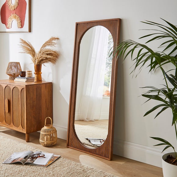 Khari Mango Wood Rectangle Full Length Leaner Mirror