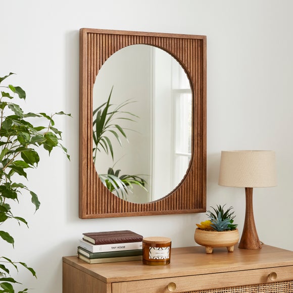 Khari Mango Wood Rectangle Wall Mirror