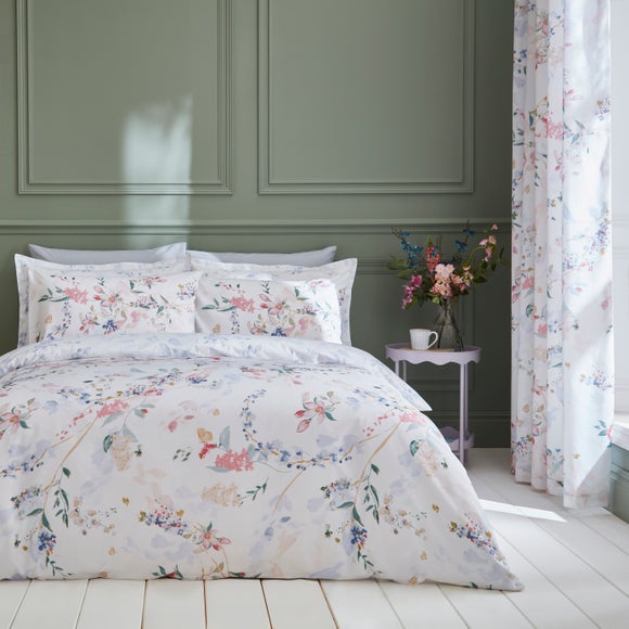 Esther Floral Polycotton Duvet Cover & Pillowcase Set