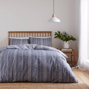 Harley Stripe Polycotton Duvet Cover & Pillowcase Set