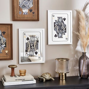 Set Of 2 Mirrored Playing Card Wall Art