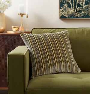 Velvet Striped Cushion Cover