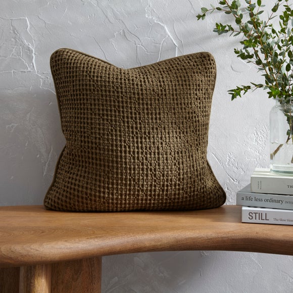 Smart Waffle Square Cushion Cover