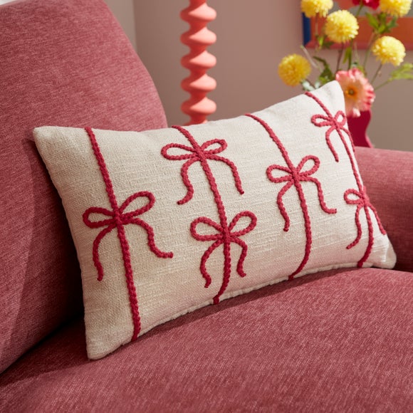 Click to view product details and reviews for Bow Cotton Square Cushion.